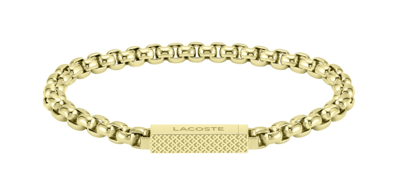 Lacoste Stylový pozlacený náramek pro muže L`Essentiel 2040124 19 cm