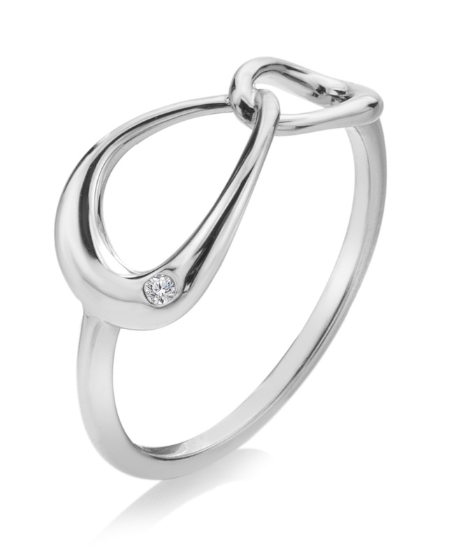 Hot Diamonds Stříbrný dámský prsten s diamantem Sleek DR290 52 mm
