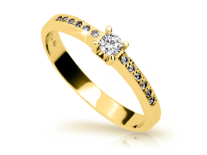 Cutie Diamonds Dokonalý prsten ze žlutého zlata s diamanty DZ6809-1917-00-X-1 51 mm