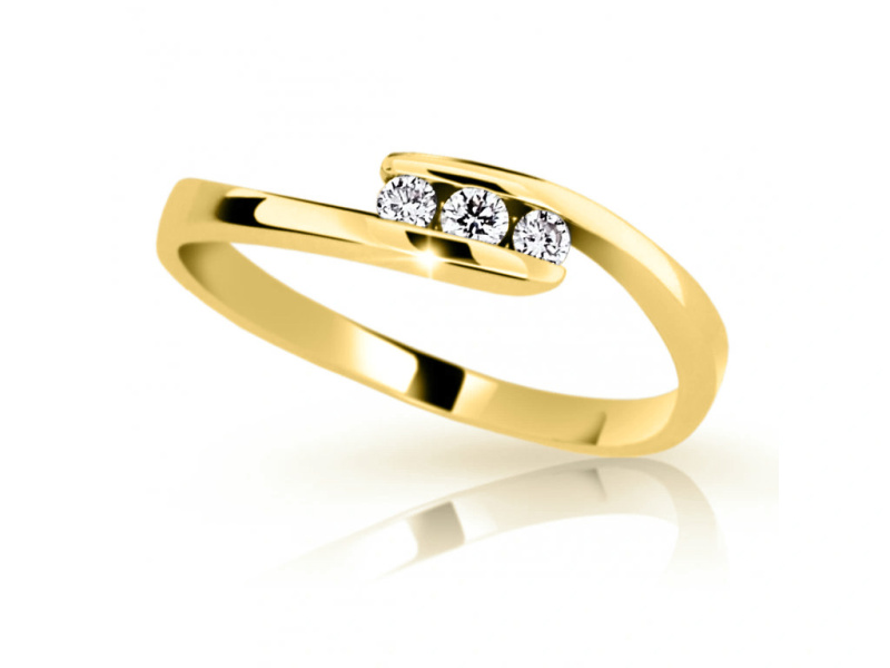 Cutie Diamonds Elegantní prsten ze žlutého zlata s diamanty DZ6869-2072-10-X-1 58 mm