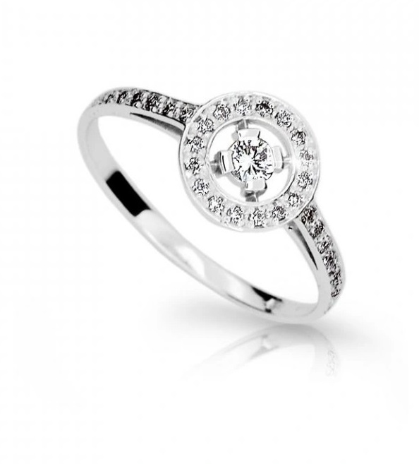 Cutie Diamonds Nádherný prsten z bílého zlata s diamanty DZ6870-1990-10-X-2 49 mm