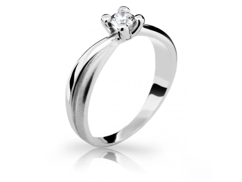 Cutie Diamonds Zásnubní prsten z bílého zlata s briliantem DZ6873-1861-10-X-2 60 mm