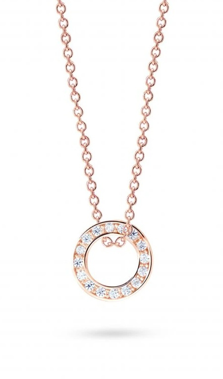 Cutie Jewellery Kruhový přívěsek z růžového zlata Z3061-40-10-X-4