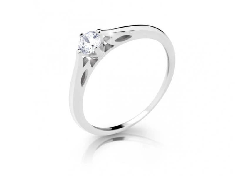 Cutie Diamonds Zásnubní prsten z bílého zlata s diamantem DZ6887-2411-10-X-2 60 mm