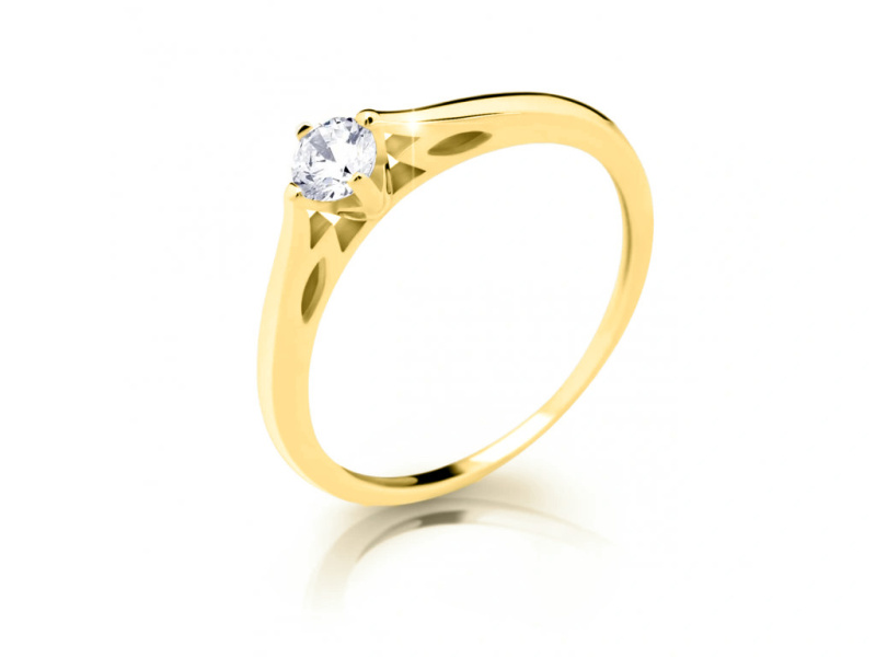 Cutie Diamonds Zásnubní prsten ze žlutého zlata s diamantem DZ6887-2411-10-X-1 57 mm