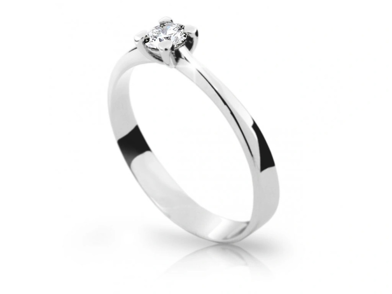 Cutie Diamonds Jemný zásnubní prsten z bílého zlata s diamantem DZ6899-1905-10-X-2 55 mm
