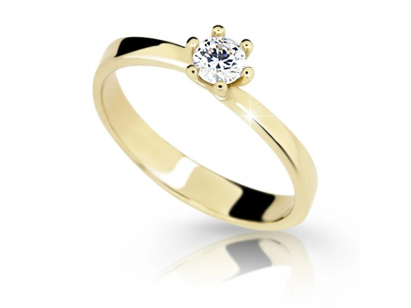Cutie Diamonds Okouzlující prsten ze žlutého zlata s diamantem DZ6904-1903-10-X-1 53 mm