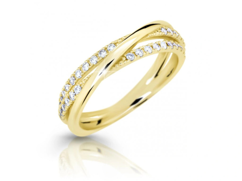 Cutie Diamonds Okouzlující prsten ze žlutého zlata s diamanty DZ6906-3254-10-X-1 66 mm