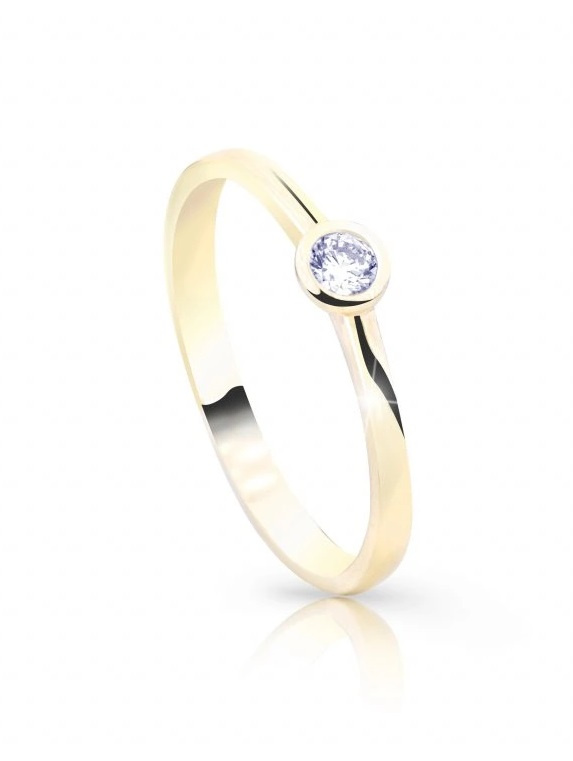 Cutie Diamonds Zásnubní prsten ze žlutého zlata s diamantem DZ8006-10-X-1 50 mm