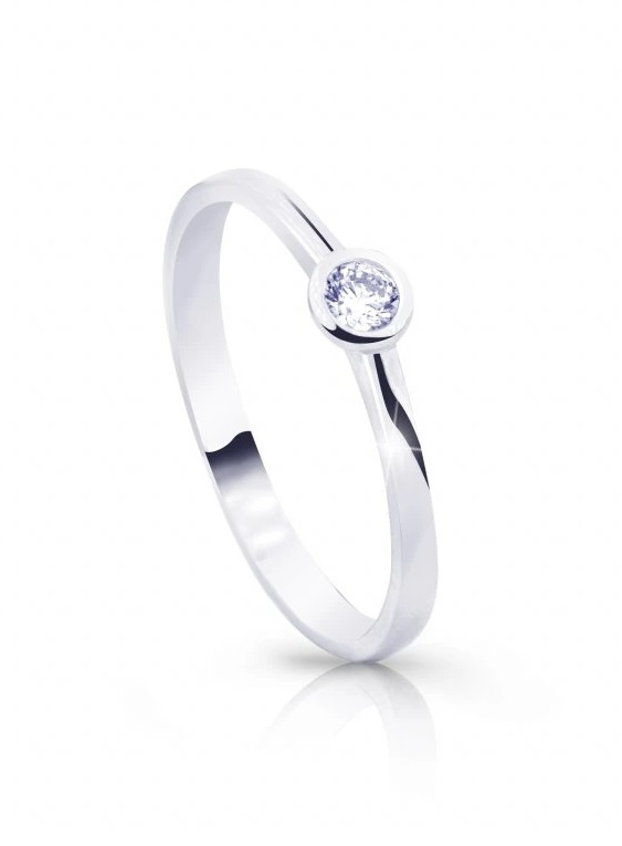 Cutie Diamonds Zásnubní prsten z bílého zlata s diamantem DZ8006-10-X-2 49 mm