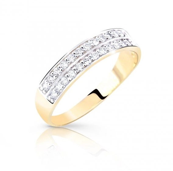 Cutie Diamonds Prsten ze žlutého zlata s třpytivými diamanty DZ8037-10-X-1 62 mm