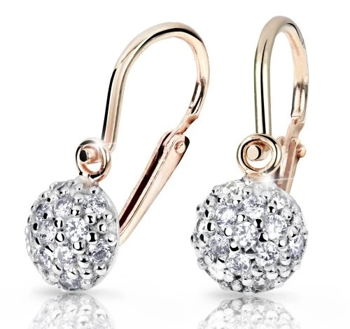 Cutie Diamonds Luxusní dětské bicolor náušnice ze zlata s brilianty DC2747-10-00-X-4