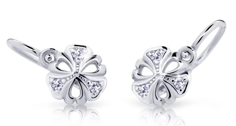 Cutie Diamonds Dětské náušnice z bílého s diamanty C2230-10-10-X-2-D