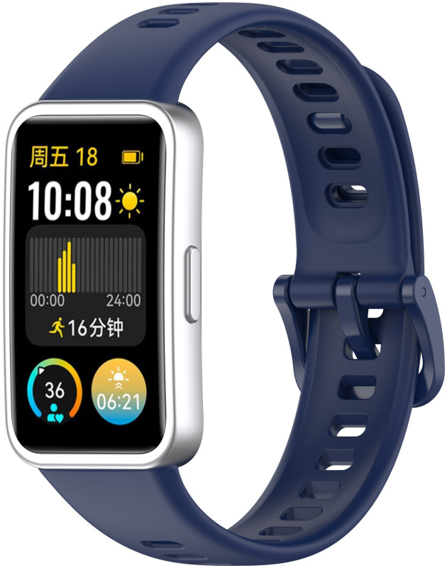 4wrist Silikonový řemínek pro Huawei Watch Band 10, 9, 8 - Dark Blue