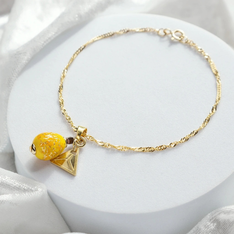 Lampglas Náramek Sunlite Nude s 24karátovým zlatem BNM1/AG/POZ 19 cm