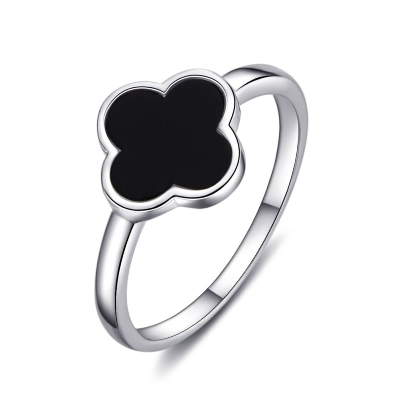 MOISS Stylový stříbrný prsten Čtyřlístek R0004462-P 58 mm
