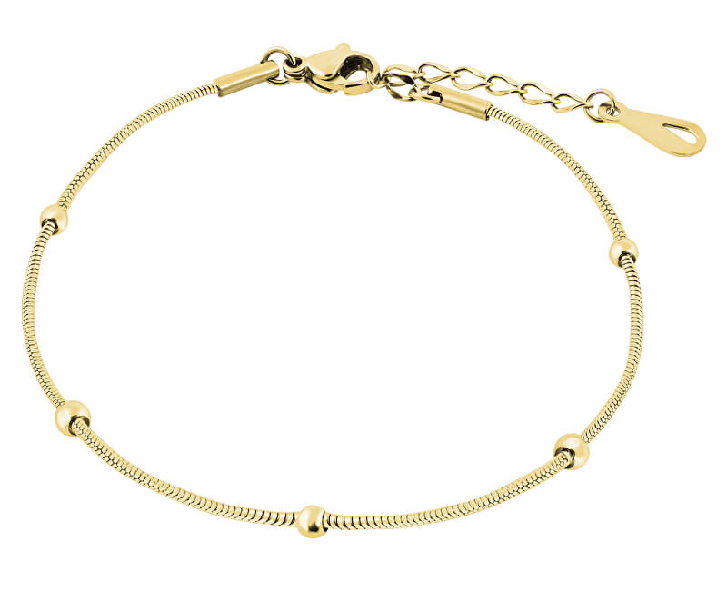 Troli Pozlacený ocelový řetízek na nohu s kuličkami Hádek