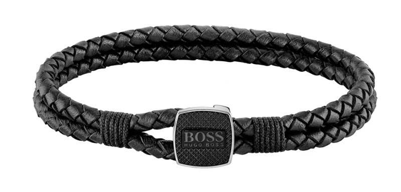 Hugo Boss Stylový kožený náramek 1580047 21 cm