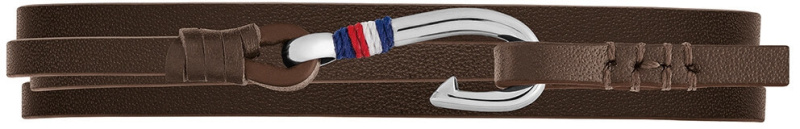 Tommy Hilfiger Pánský kožený náramek TH2790191 19,5 cm