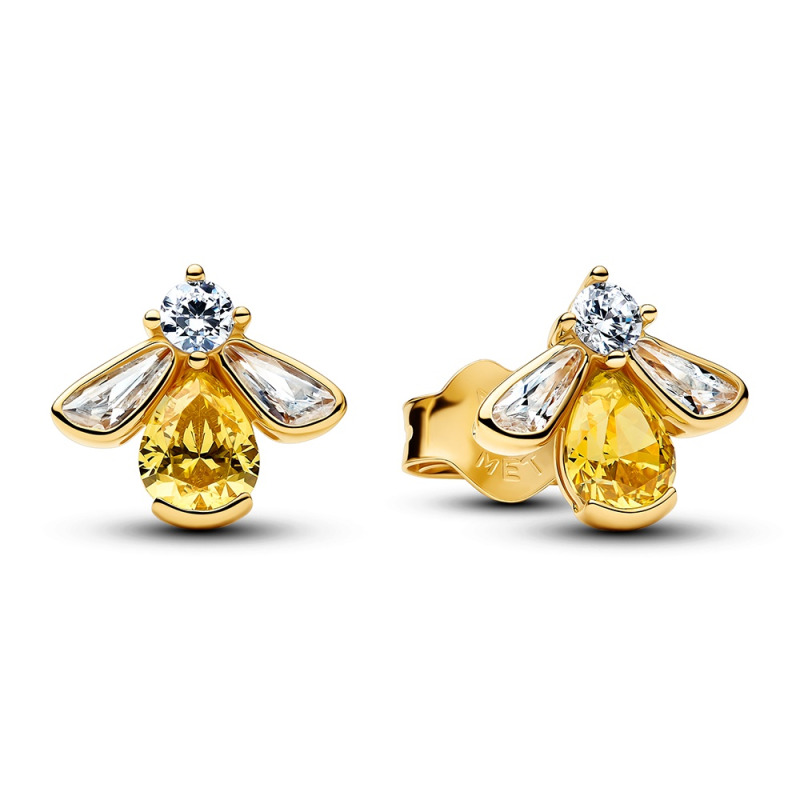 Pandora Pozlacené náušnice Včelky Shine Timeless 264559C01