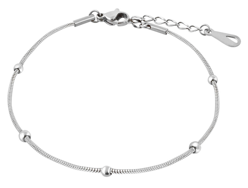 Troli Ocelový kuličkový náramek Hádek 15 + 4 cm