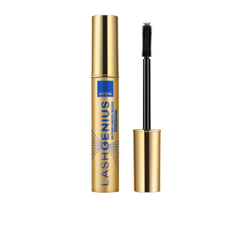 Avon Voděodolná řasenka Lash Genius Waterproof Multitask & Multiply 10 ml Blackest Black