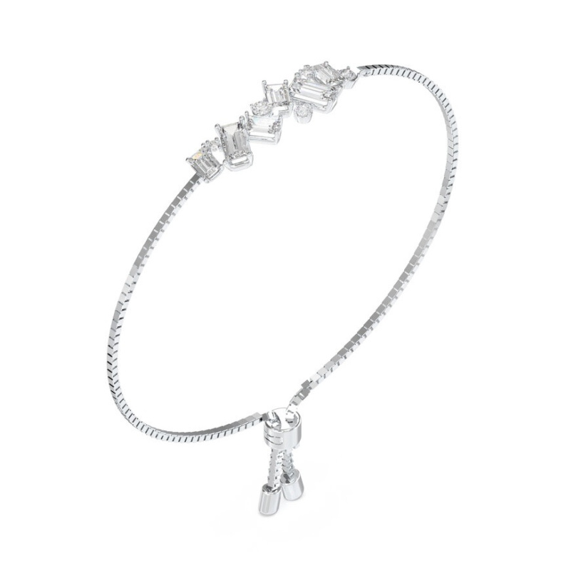 Guess Ocelový náramek s krystaly a zirkony Chandelier JUBB05363JWRHT/U 23,5 cm