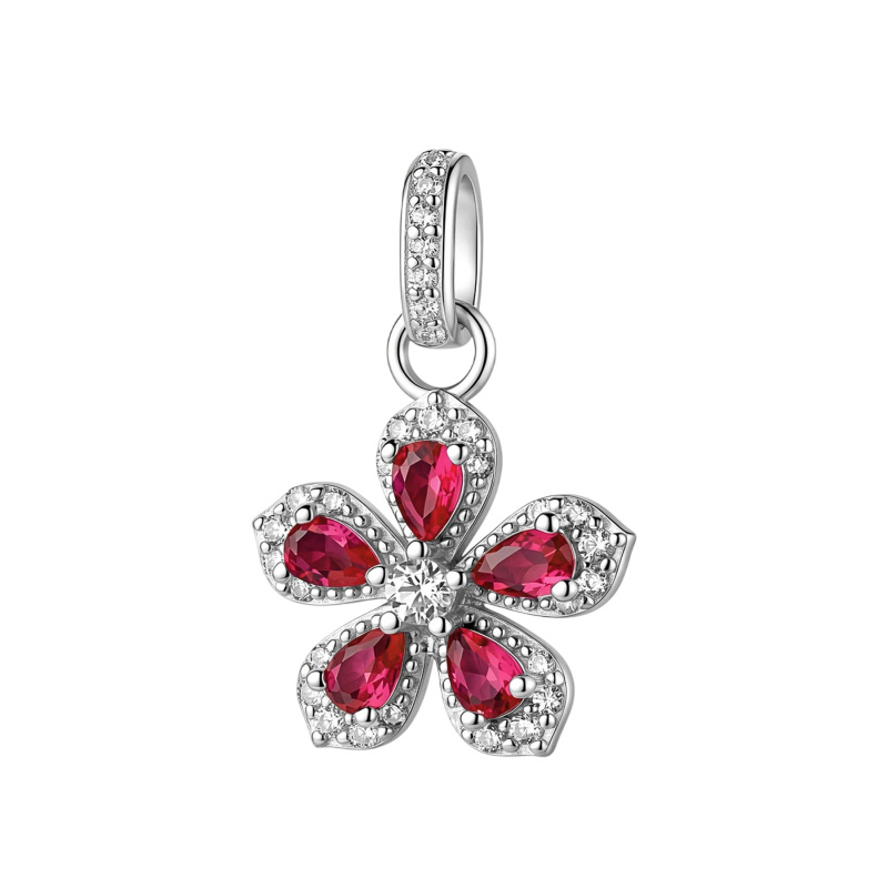 Brosway Stříbrný přívěsek Květina Fancy Passion Ruby FPR152