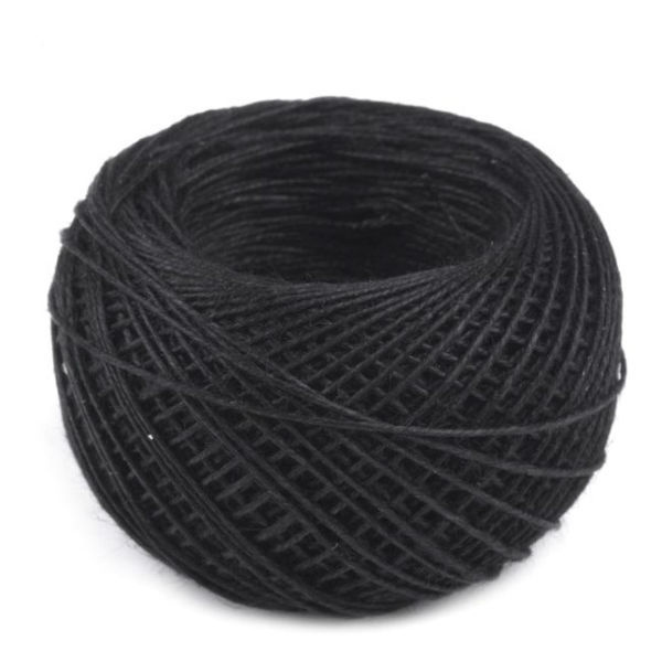 Nit lněná černá 0,4mm (50m)