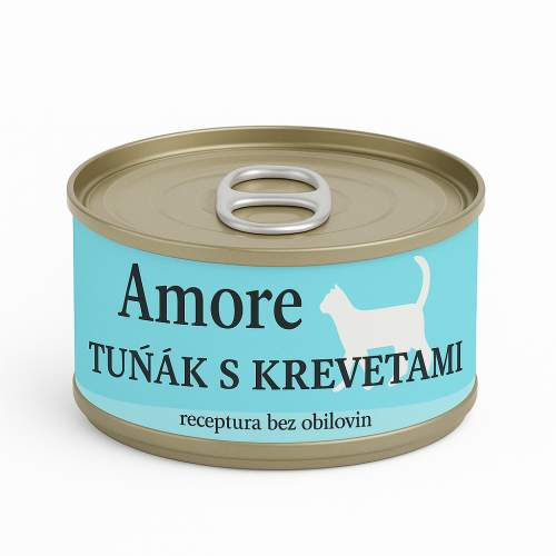 Amore cat konzerva tuňák s krevetami 70g