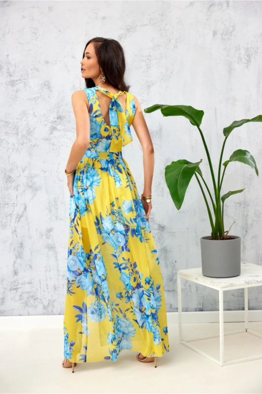 Denní šaty SUK0361-U99  žluto-modré -  Roco Fashion 34