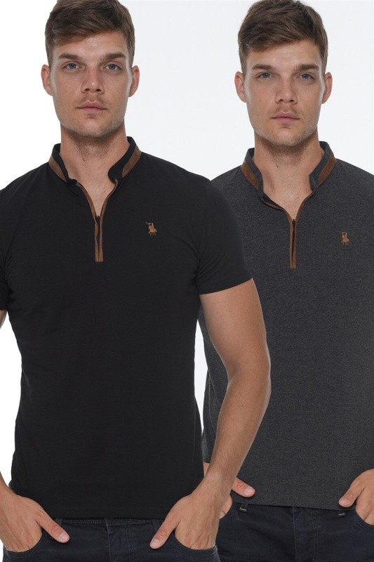 Pánské tričko s límcem dewberry