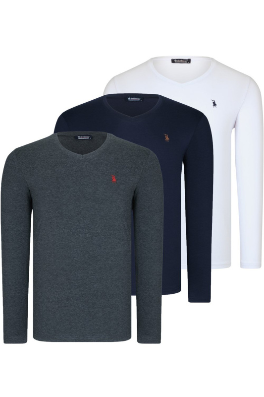 Pánské triko 3pack dewberry