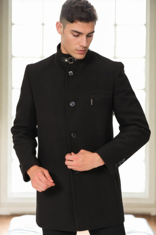 PLT9367 DEWBERRY MEN'S COAT-STRAIGHT BLACK