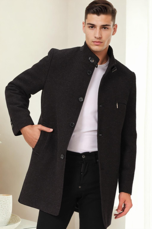 PLT9367 DEWBERRY MEN'S COAT-STRAIGHT ANTHRACITE