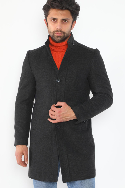 Pánský kabát Dewberry antracitový