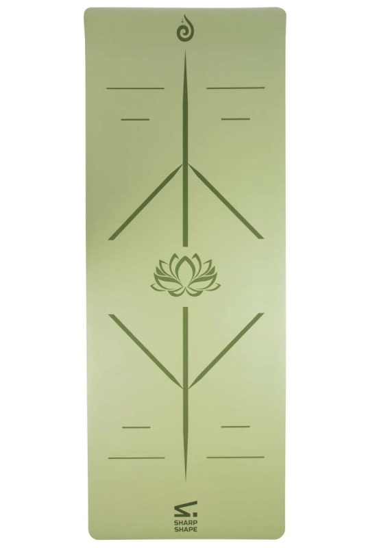 SharpShape Podložka na jógu PU SHANTI zelená
