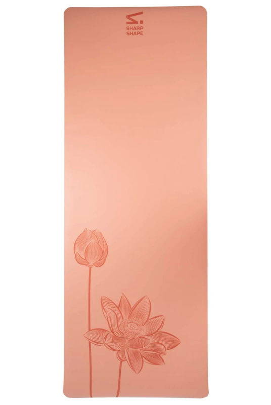 SharpShape Podložka na jógu PU FLOWER peach