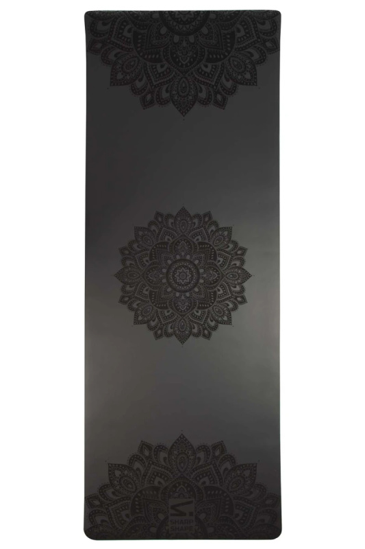 SharpShape Podložka na jógu PU BLOSSOM černá