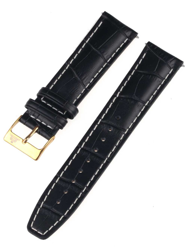 Rothenschild 22 mm schwarz - gold Universal-náhradní řemínek