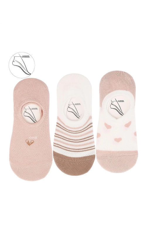 Baleríny Moraj CDB200-400 Srdce a pruhy 35-41 směs barev 35-38