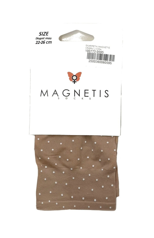 Ponožky Magnetis Kropki Lycra 20 den béžová univerzální