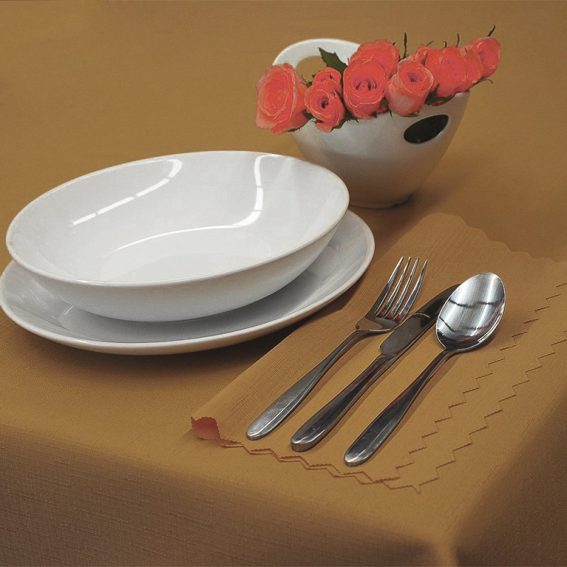 Olzatex Nešpinivý / teflonový látkový ubrus UNI 0342 BÉŽOVÁ, průměr 160cm (kruh)