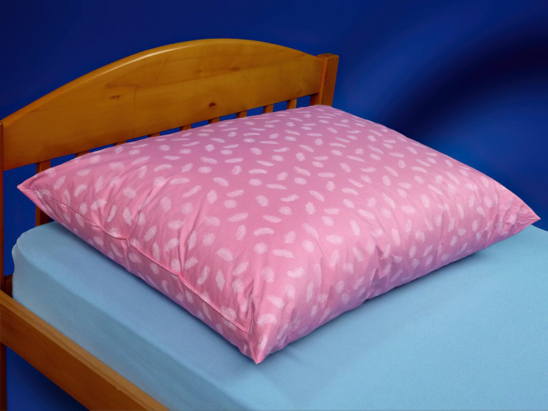 Lina Péřový polštář PEŘÍČKO modrý, 80x80cm, 25% prachového peří