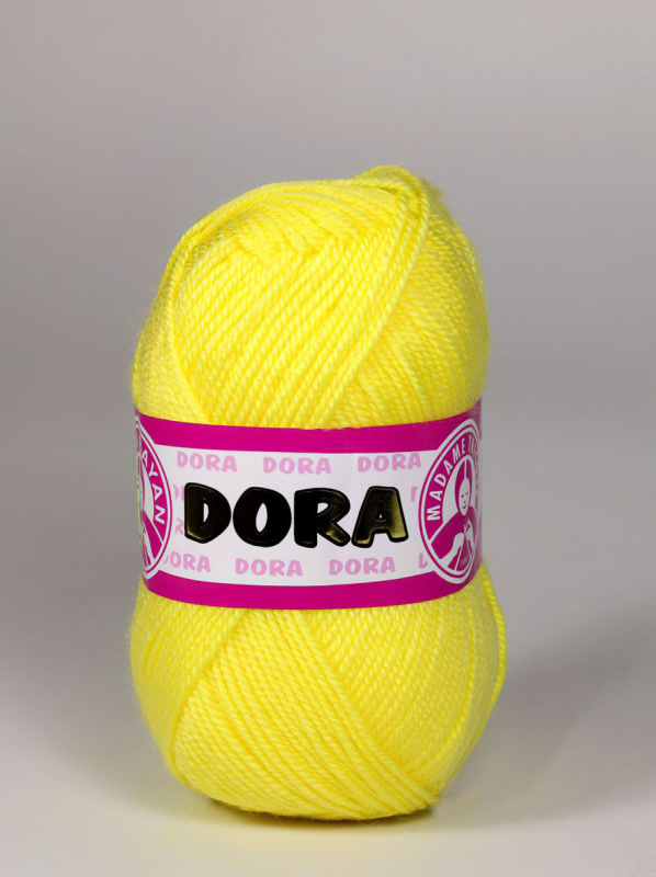 Pletací příze Madame Tricote paris DORA 028 žlutá, klasická, 100g/250m