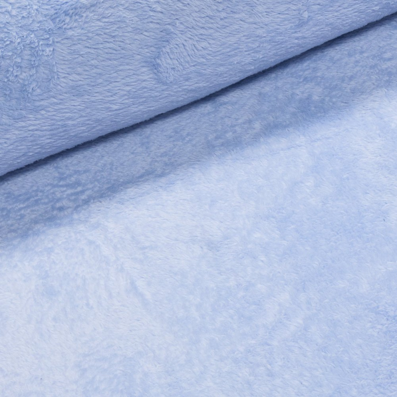 Mikroplyš / coral fleece 021 jednobarevná světle modrá, š.160cm (látka v metráži)
