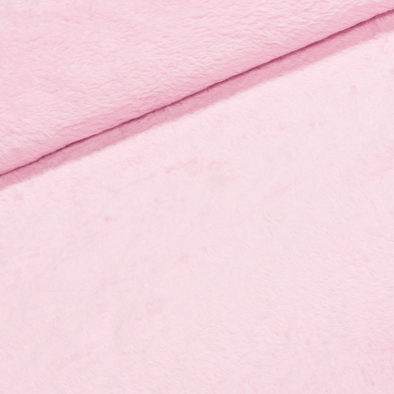 Mikroplyš / coral fleece 090 jednobarevná světle růžová, š.160cm (látka v metráži)