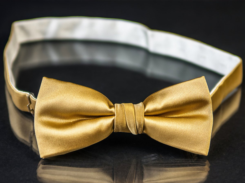 Motýlek pánský AMJ zlatý MP011