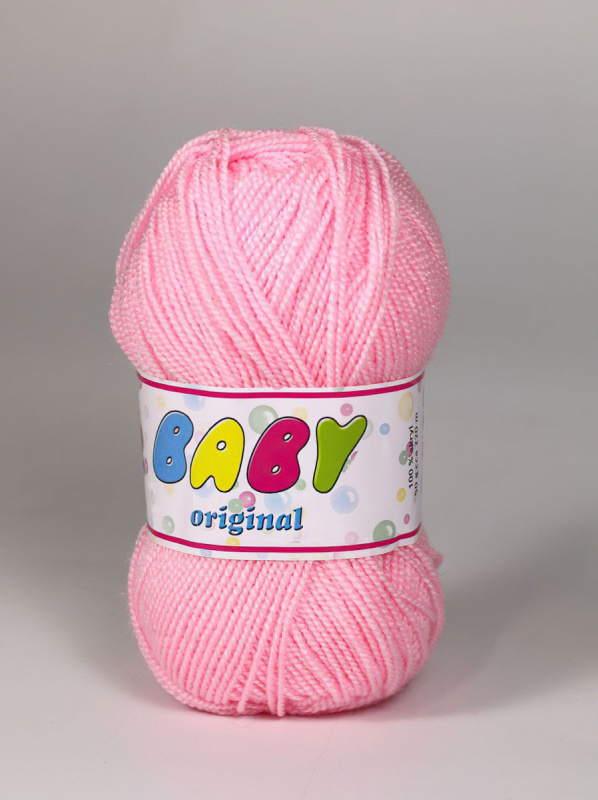 Pletací příze Storex BABY ORIGINAL 17 růžová, klasická, 50g/220m