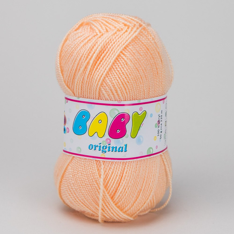 Pletací příze Storex BABY ORIGINAL 2588 meruňková, klasická, 50g/220m